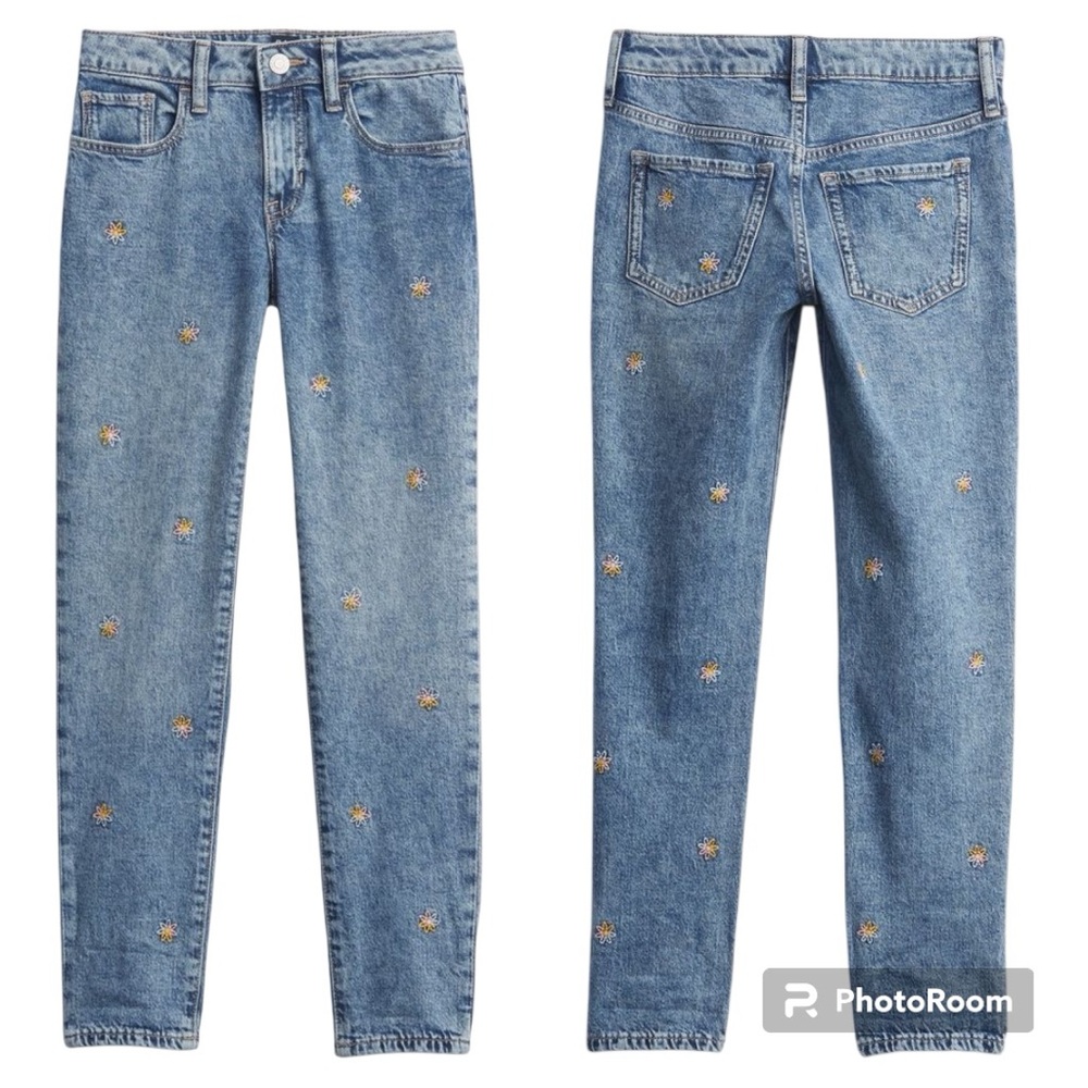 {Gap} Floral Girlfriend Jeans